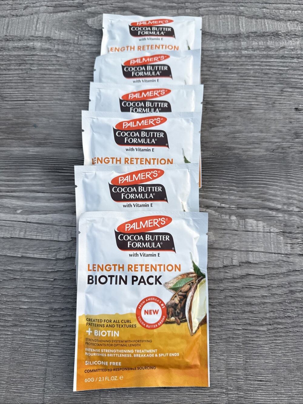 6 - Palmer's Cocoa Butter Formula Length Retention Biotin 2.1 fl oz Travel